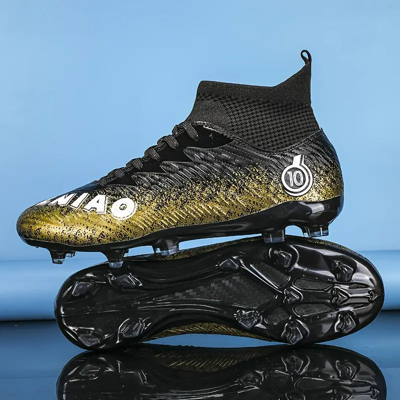 Men's Soccer Cleats Professional Football Shoes Long Studs Summer Breathable High-Top Anti-Slip Wide Training Lightweight Outdoor Sports Training Shoes