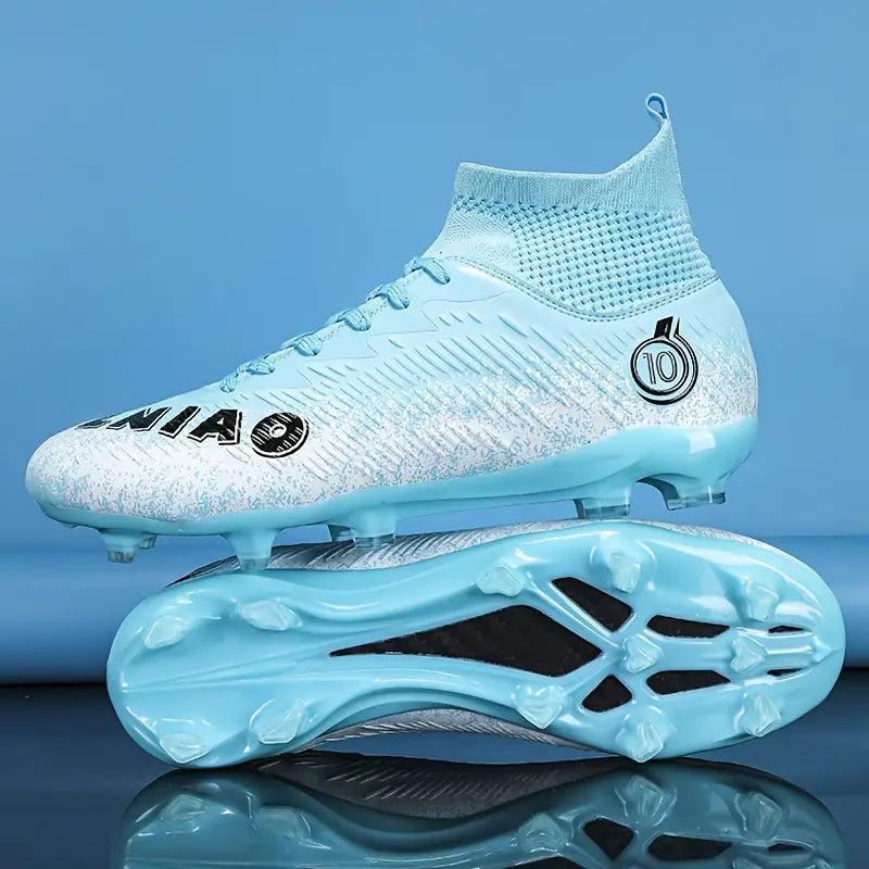 Men's Soccer Cleats Professional Football Shoes Long Studs Summer Breathable High-Top Anti-Slip Wide Training Lightweight Outdoor Sports Training Shoes