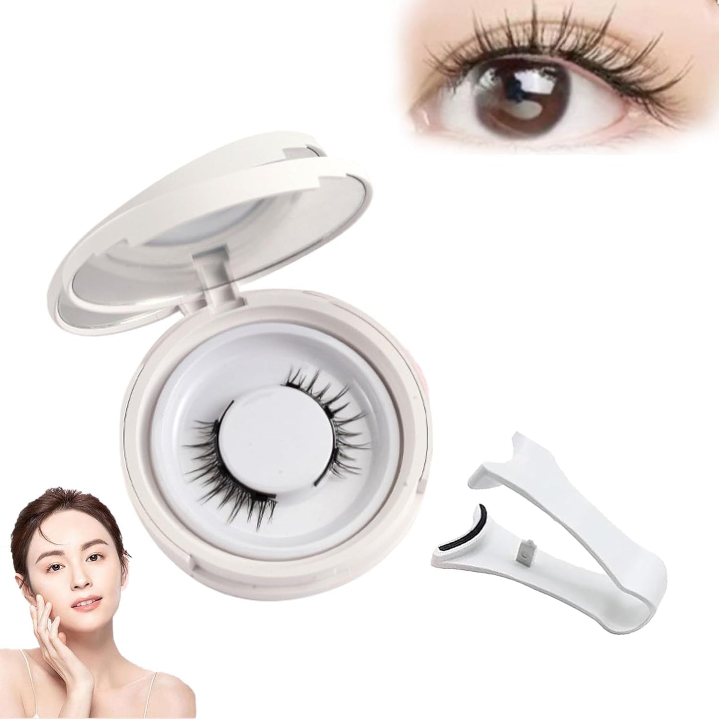 LashEase Magnetic Eyelashes with Applicator – Reusable, Easy-to-Apply, and Glue-Free Lashes for Instant Glamour