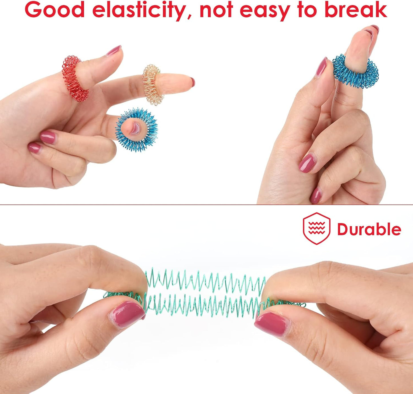 ReliefRing Acupressure Ring Set – Instant Stress Relief, Improved Circulation, and Relaxation in Minutes
