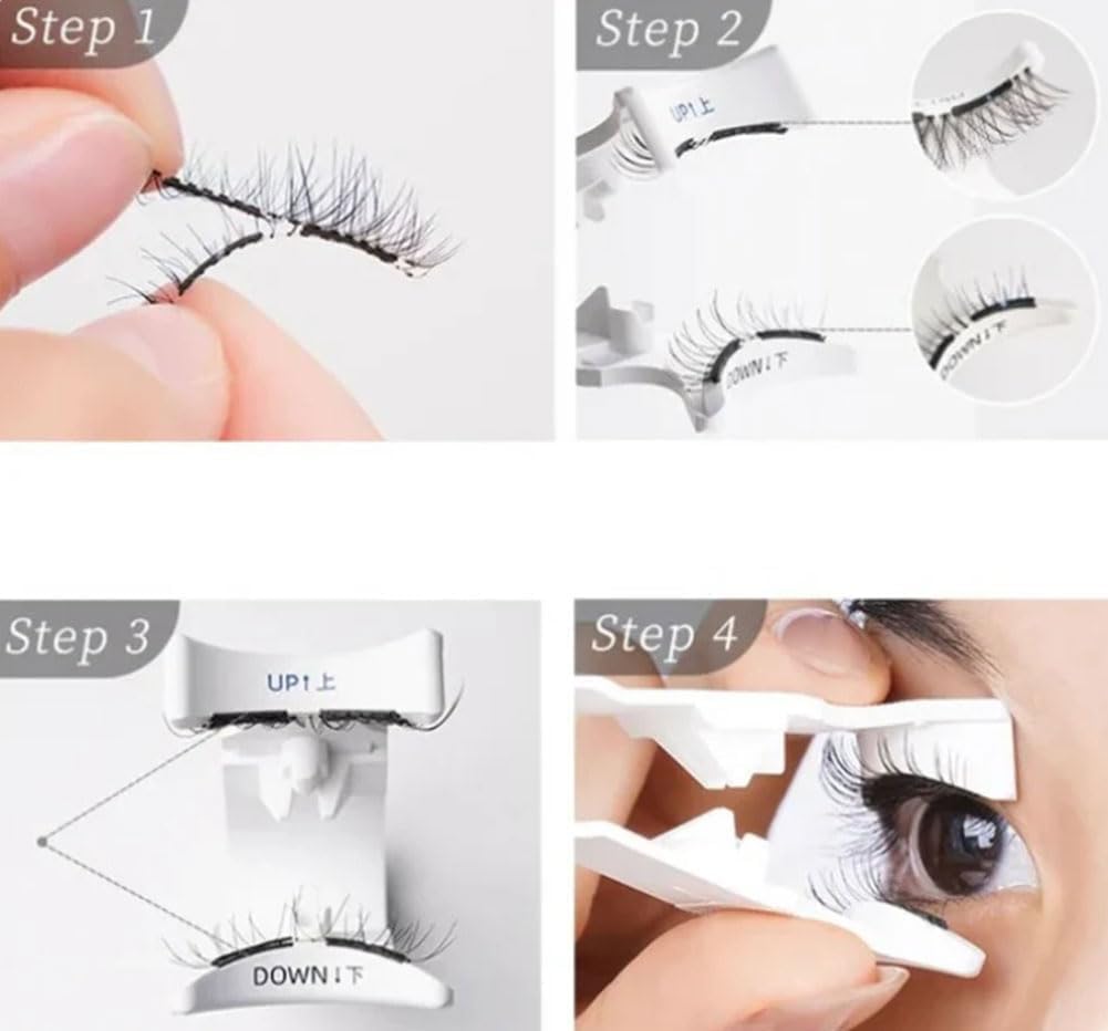 LashEase Magnetic Eyelashes with Applicator – Reusable, Easy-to-Apply, and Glue-Free Lashes for Instant Glamour