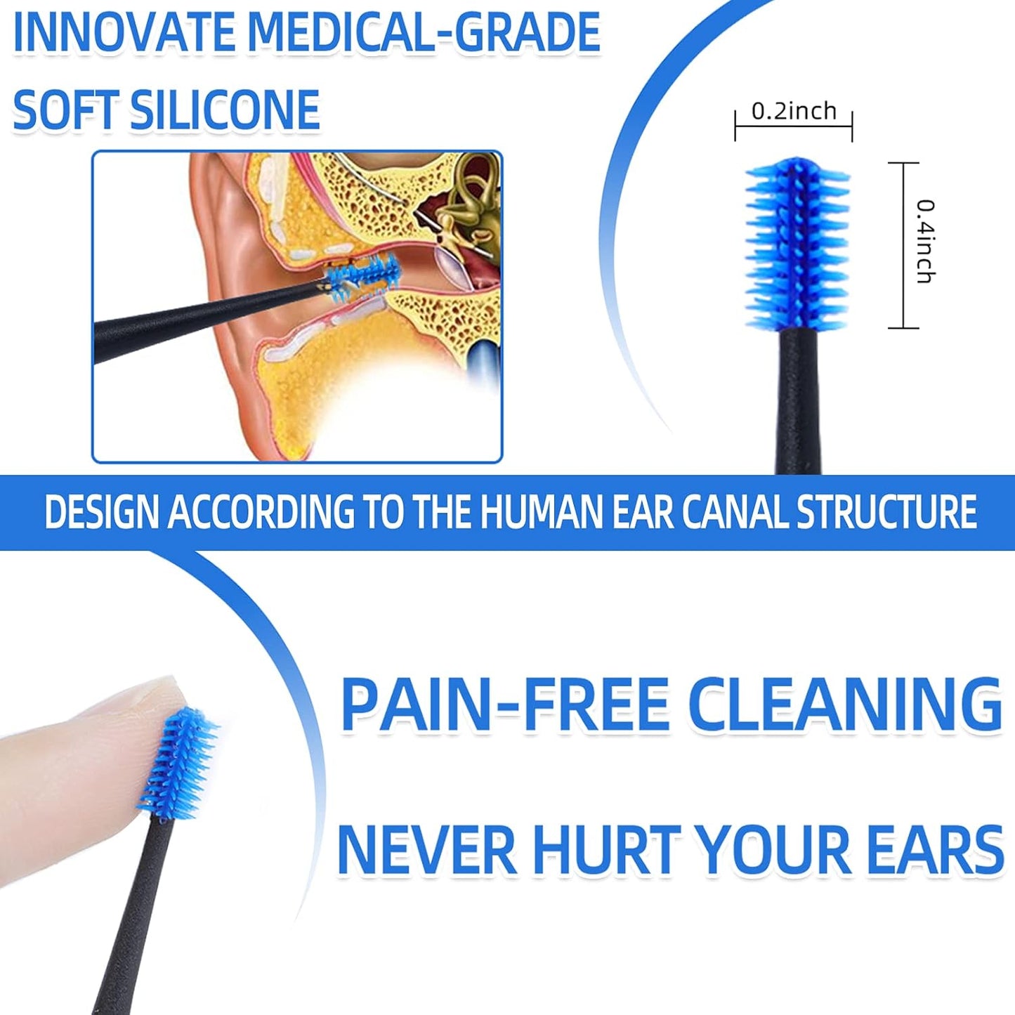Reusable Silicone Ear Cleaners (Ear Picks)