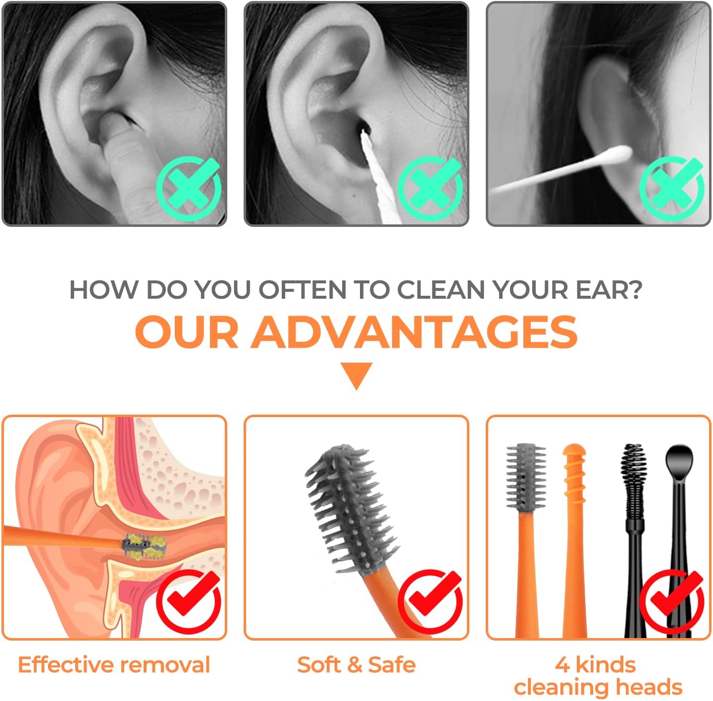 Reusable Silicone Ear Cleaners (Ear Picks)